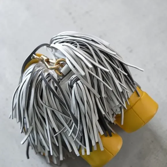 Kate Spade Showdog Fringed 3D Dog Leather Crossbody Bag KB164 Mint Rare - Picture 16 of 16